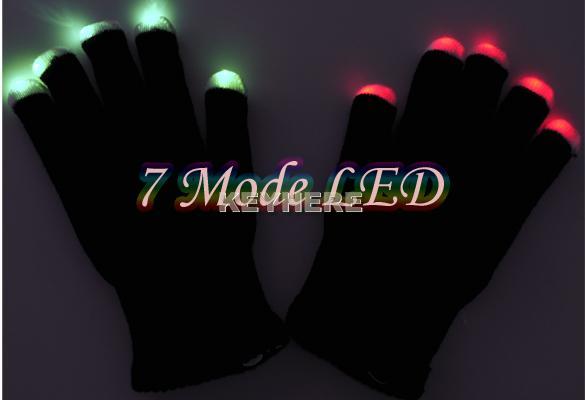 Light Up Gloves Function LED Lights Rave See Flashing  